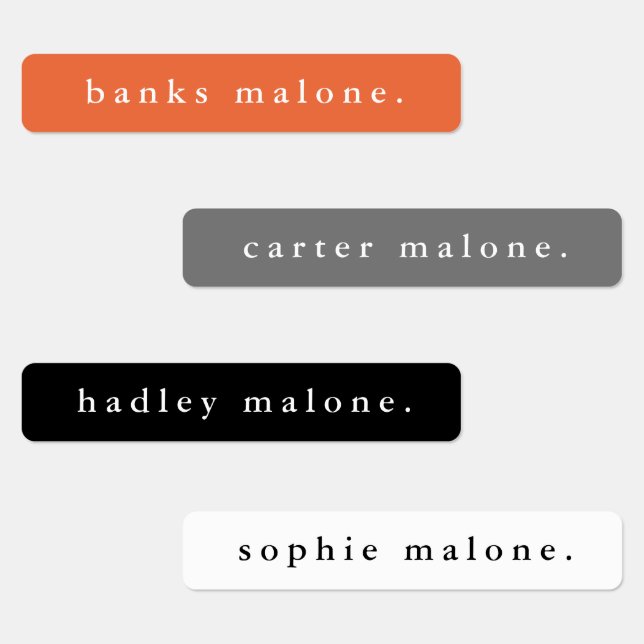 Enkelt Skola Färg vattentätt Namn Klistermärke (Grupp)