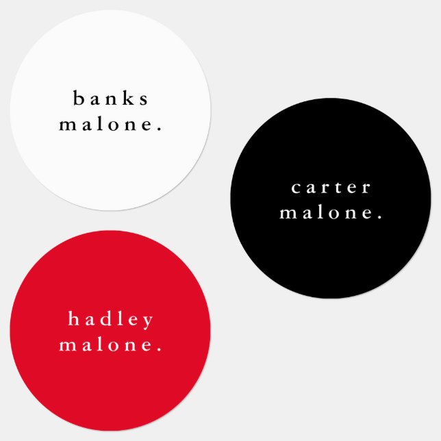 Enkelt Skola Färg vattentätt Namn Klistermärke (Grupp)