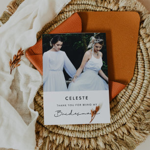 Enkelt skript Bridesmaid-kort Inbjudningar