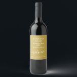 Enkelt skript - Guld & vitt Vinflaska Etikett<br><div class="desc">Enkelt skript - etiketten Guld & White Vin Flaska efter Affärskortet Store.</div>
