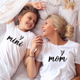 Enkelt skript, mamma mini hjärta t shirt