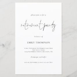 Enkelt skript Pension Party Inbjudan