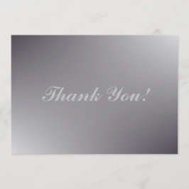 Enkelt skript - Tack-kort för bröllop silver Inbjudningar