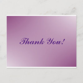 Enkelt skript - tackkort för bröllop lila vykort