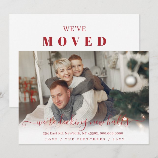 Enkelt skript, vi låser upp ny Flytta för hallar Julkort (Fram/baksida)