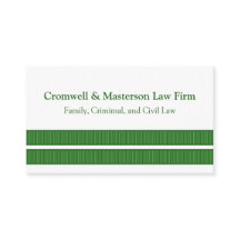 Enkelt Sleek Rand Affärskort, Grönt