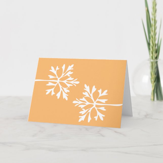 Enkelt snöflake helgkort (Framsida)