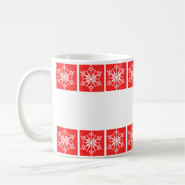 Enkelt snöflingor Festive Patterned Mugg. Kaffemugg
