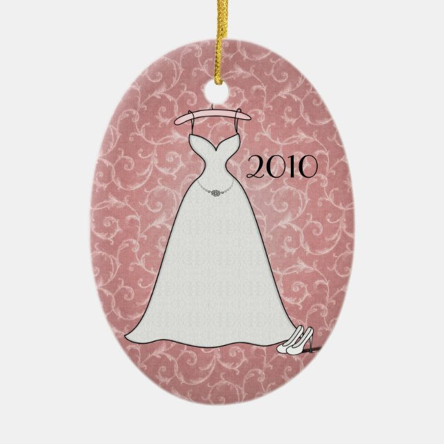 "Enkelt snöre" prydnad Julgransprydnad Keramik (Framsidan)