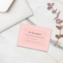 Enkelt Snyggt Rosa Båge Gissning Antal Duschspel Tilläggskort