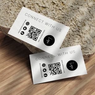 enkelt Social-affärskort för mediekod för QR-kod Visitkort