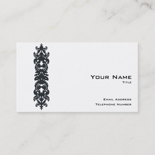 Enkelt sofistikerat Affärskort med QR-kod V Visitkort (Framsida)