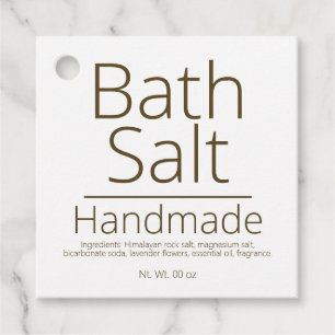 Enkelt sofistikerat Bath Salt Business Hobby Gåvor Etiketter