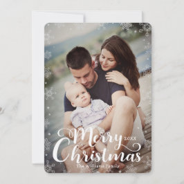 Enkelt softfoto av Fullt-Bleed God jul Julkort