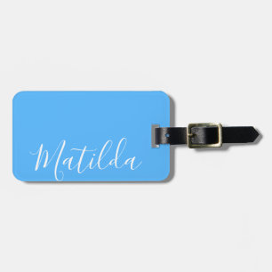 Enkelt Solid färg Neon Personlig Namn Bagagebricka