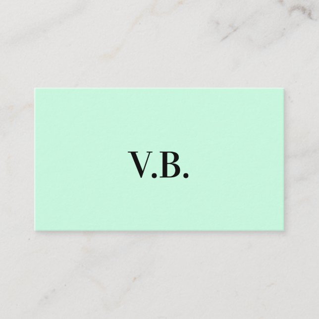 Enkelt solitt färg lägger till namn-textmonogram placeringskort (Framsida)