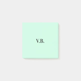 Enkelt solitt färg lägger till namn-textmonogram post-it block