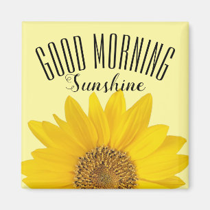 Enkelt solros Bra Morgonsolsken Magnet