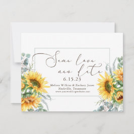 Enkelt solrosdatum samma Kärlek, nytt datum Spara Datumet