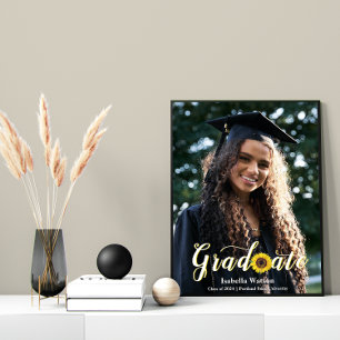 Enkelt solrosskript, fotofoto av Studenten Poster