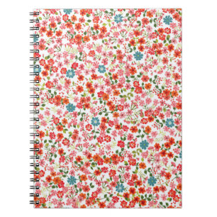 Enkelt söt mönster i små  blommor. Hög-c Anteckningsbok