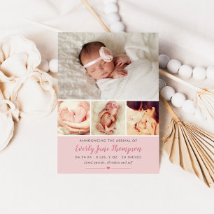 Enkelt Sött Ballerina Rosa Baby Tjej Födelsedags C Meddelande