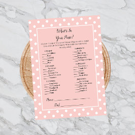 Enkelt Sött Rosa Band Vem Har Vad I Sina Handväsko Inbjudningar