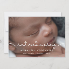 Enkelt sött teckensnitt Introduktion till baby-fot Meddelande