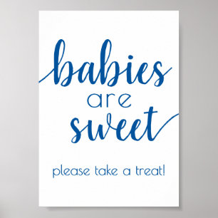 Enkelt Spädbarn är Sweet   Signal för Fransk Blue  Poster