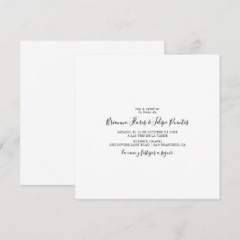 Enkelt spanska kvadraten Bröllop Inbjudningar