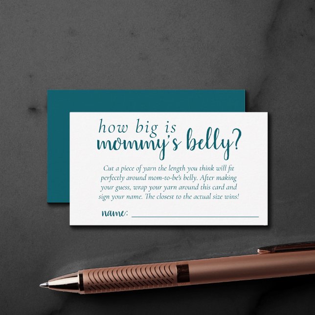 Enkelt spel | Grönt Hur stor Mommys Belly är Tilläggskort (Skapare uppladdad)
