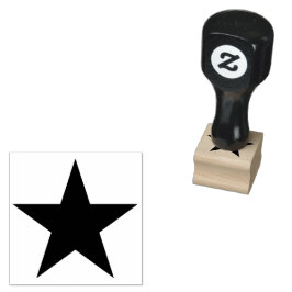 ENKELT STAR-FAST FORMAT SVART STÄMPEL