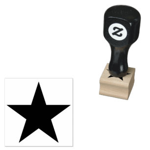 ENKELT STAR-FAST FORMAT SVART STÄMPEL