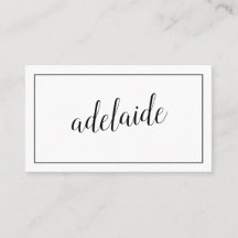 Enkelt stilskript för vitt hår namnteckning chic