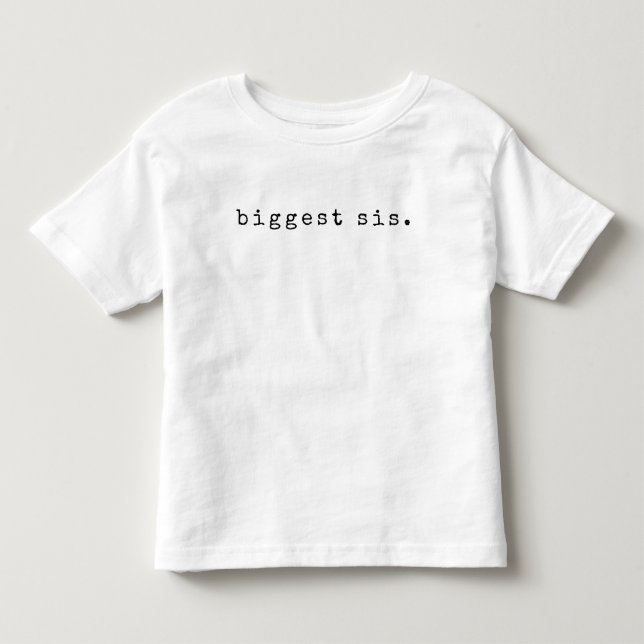 Enkelt "största syrran". Syskon Småbarn T-shirt (Framsida)
