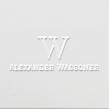 Enkelt stort enkelmonogram med Namn