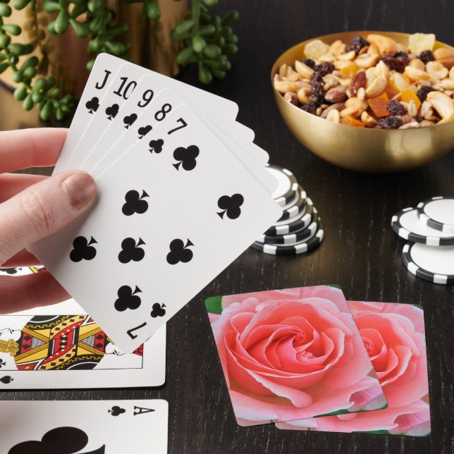 Enkelt stort Rosa ros uppåt nära Casinokort (På plats)
