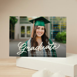 Enkelt student-skript två foto studenten inbjudningar