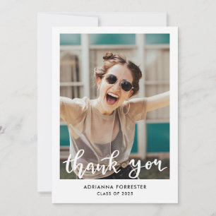 Enkelt Studenten Tack Script Grad Photo Kort