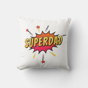 Enkelt Superdad Tecknad Retro Pop Art Dekorativ Kudde