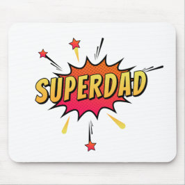 Enkelt Superdad Tecknad Retro Pop Art | Musmatta