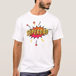 Enkelt Superdad Tecknad Retro Pop Art | Shirt T Shirt