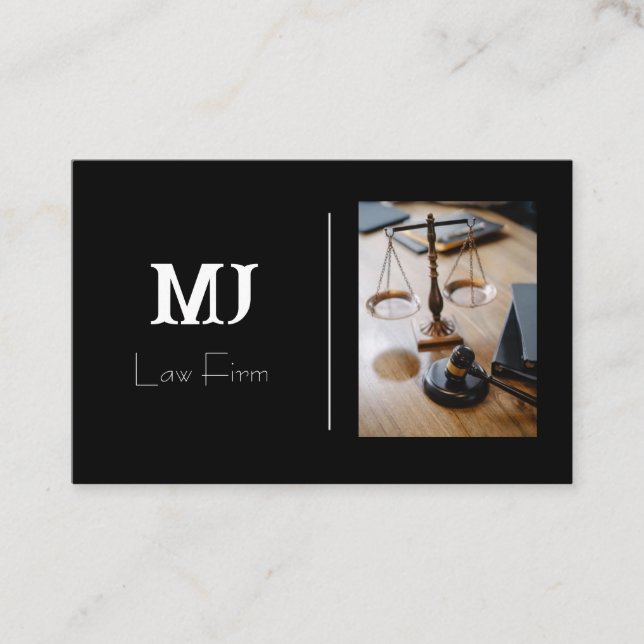 Enkelt svart Affärskort Visitkort (Framsida)