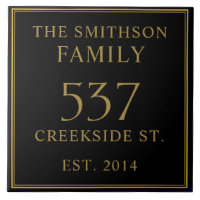 Enkelt svart datum etablerat Adress House Plaque