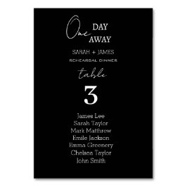 Enkelt, svart, ena dagen bort, sittdiagram över Br Bordsnummer