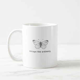 Enkelt svart fjäril Mönster-kaffe Kopp