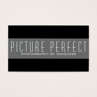 Enkelt svart fotografieringskort visitkort