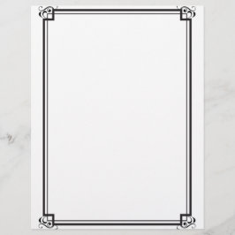 Enkelt svart gräns brevhuvud