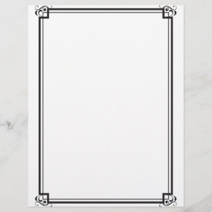 Enkelt svart gräns brevhuvud