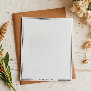 Enkelt svart Gräns-Namn-förråd Anteckningsblock